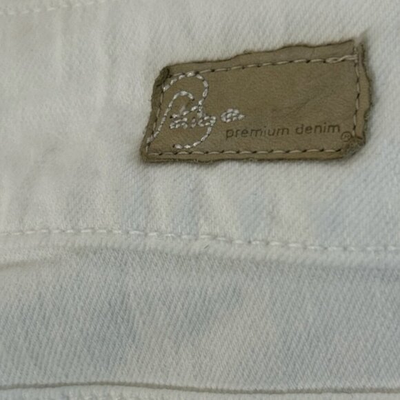 Paige Hidden Hills Flare Wide Leg White Jeans Women's Size 29 Bootcut - Picture 5 of 13